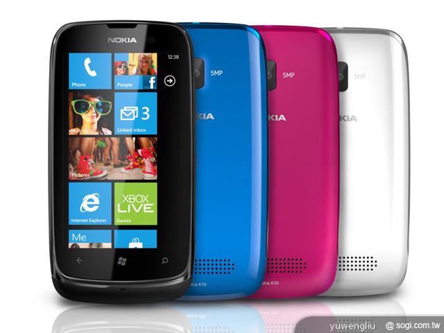 NOKIA Lumia 610平價芒果四色出擊 單機9千有找 NOKIA Lumia 610平價芒果四色出擊 單機9千有找