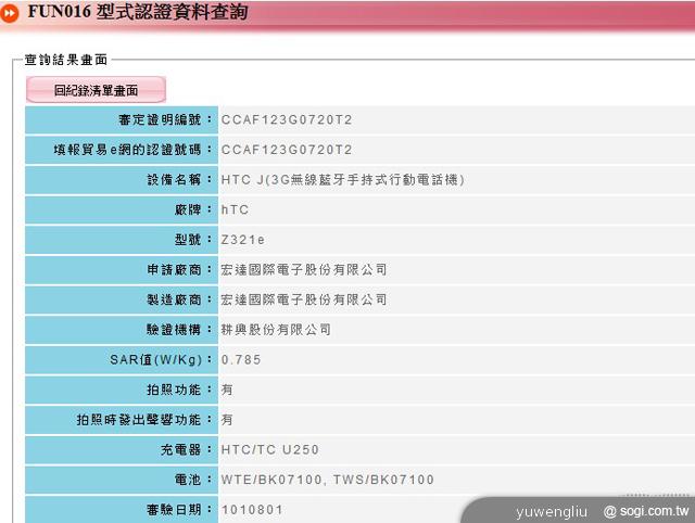HTC J 高階亞太機送審NCC 台灣確定推出 HTC J 高階亞太機送審NCC 台灣確定推出