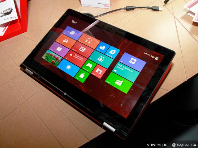 聯想展出IdeaTab安卓平板新品、Win8筆電Yoga【IFA 2012】 聯想展出IdeaTab安卓平板新品、Win8筆電Yoga【IFA 2012】