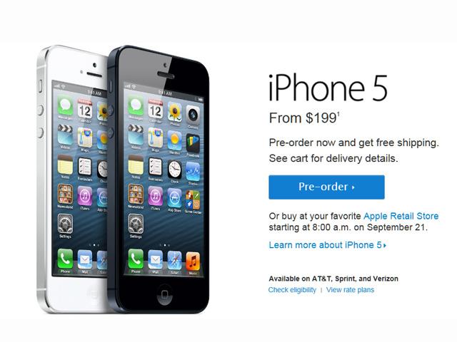 iPhone 5預購開賣1小時即被掃空 銷售更勝4S iPhone 5預購開賣1小時即被掃空 銷售更勝4S