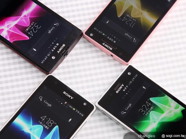 Sony Xperia旗艦海ion、acro S、SL、TX外型比拚 Sony Xperia旗艦海ion、acro S、SL、TX外型比拚
