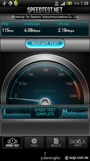 HTC J效能、3G/WiMAX網路連線測試 表現超優! HTC J效能、3G/WiMAX網路連線測試 表現超優!