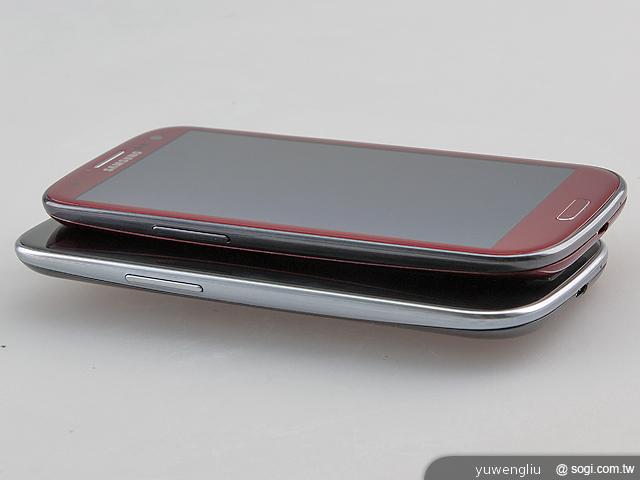 三星GALAXY S3 i9300鈦灰銀、琥珀紅雙色圖賞