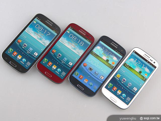 三星GALAXY S3 i9300鈦灰銀、琥珀紅雙色圖賞