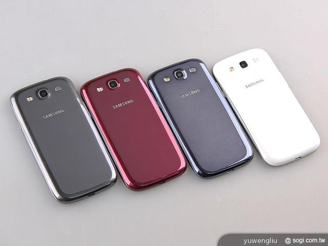 三星GALAXY S3 i9300鈦灰銀、琥珀紅雙色圖賞