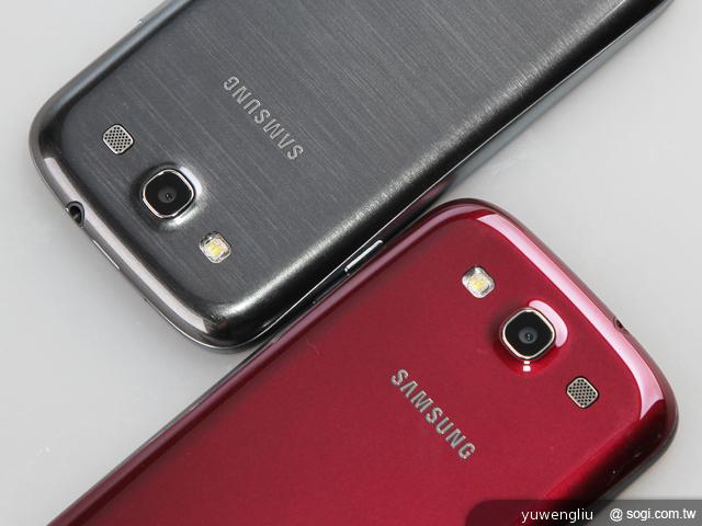 三星GALAXY S3 i9300鈦灰銀、琥珀紅雙色圖賞