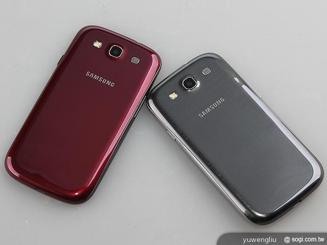 三星GALAXY S3 i9300鈦灰銀、琥珀紅雙色圖賞