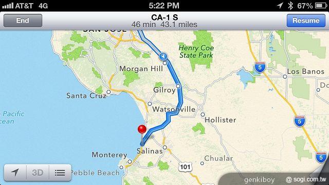【地圖】iPhone 5蘋果地圖實測、導航親體驗