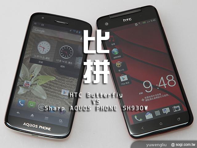 5吋1080P螢幕 HTC Butterfly與Sharp SH930W簡單比較