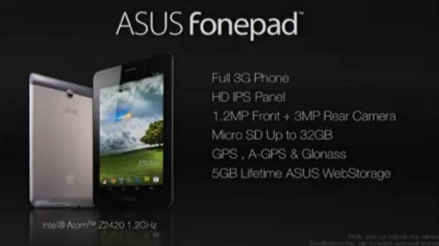 華碩發表FonePad平板與PadFone Infinity變形手機【MWC 2013】