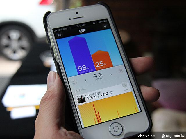 UP時尚智慧手環搭配專屬APP 記錄生活每一刻