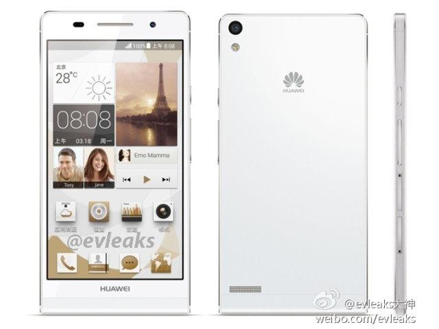 華為薄型手機Ascend P6官圖曝光？傳推黑白粉三色