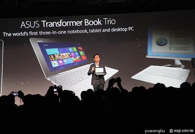 雙系統三段變形ASUS Transformer Book Trio發表【Computex 2013】