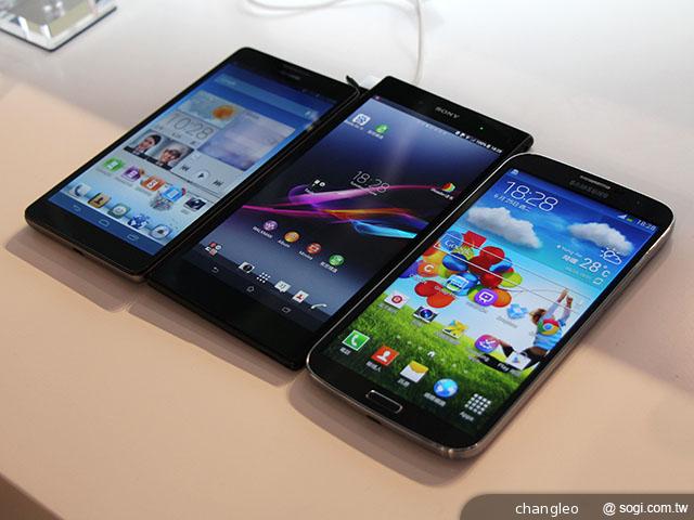 6吋智慧機 索尼Z Ultra、華為Mate、三星MEGA 你愛哪一款？
