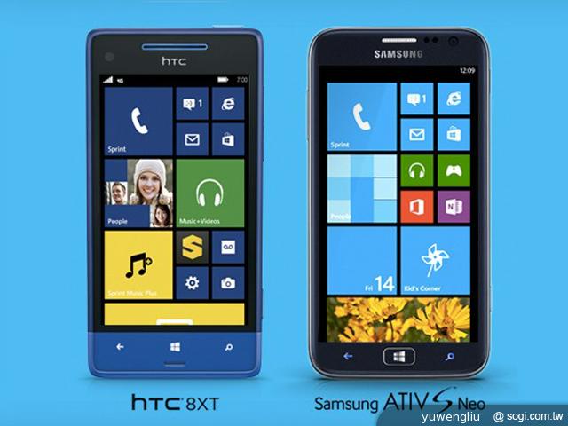 Sprint推出HTC 8XT與三星ATIV S Neo兩款WP8新機