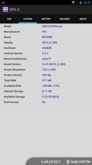 具大電量的平價6.1吋四核手機 InFocus IN610