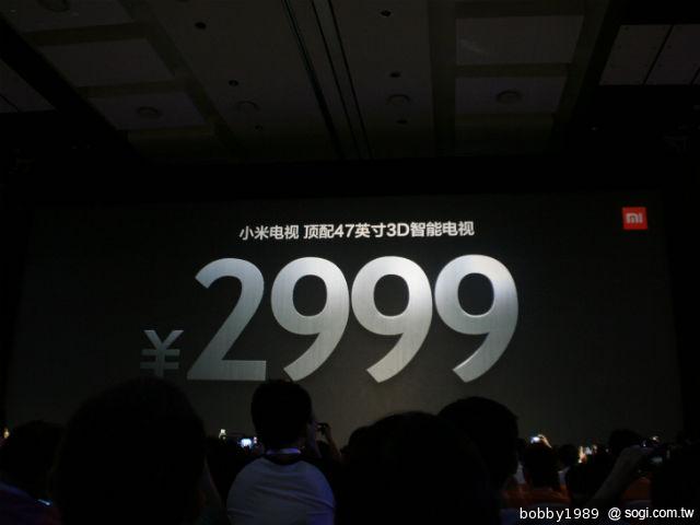 小米電視發表 47吋+1080P 3D顯示1萬5有找