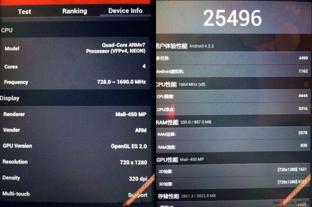 聯發科MT6592八核處理器 安兔兔效能跑分曝光 聯發科MT6592八核處理器 安兔兔效能跑分曝光