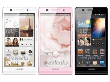 華為薄型手機Ascend P6官圖曝光？傳推黑白粉三色