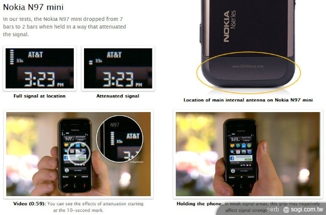 iPhone4 訊號問題 NOKIA 躺著也中槍! iPhone4 訊號問題 NOKIA 躺著也中槍!