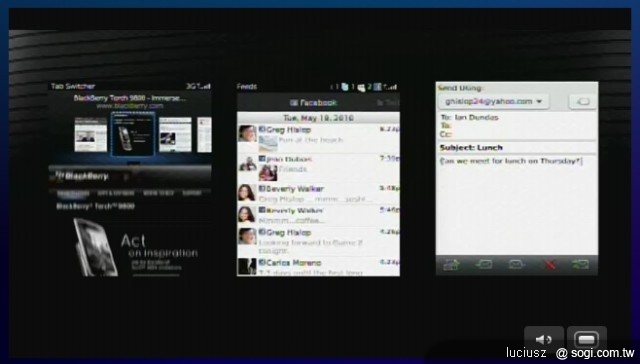 BlackBerry Torch 9800搭載全新OS 6登場 BlackBerry Torch 9800搭載全新OS 6登場
