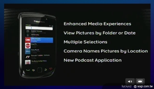 BlackBerry Torch 9800搭載全新OS 6登場 BlackBerry Torch 9800搭載全新OS 6登場
