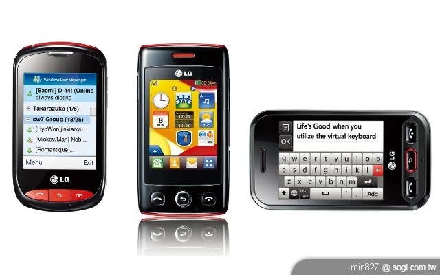 LG Wink中階觸控系列 8月歐洲上市