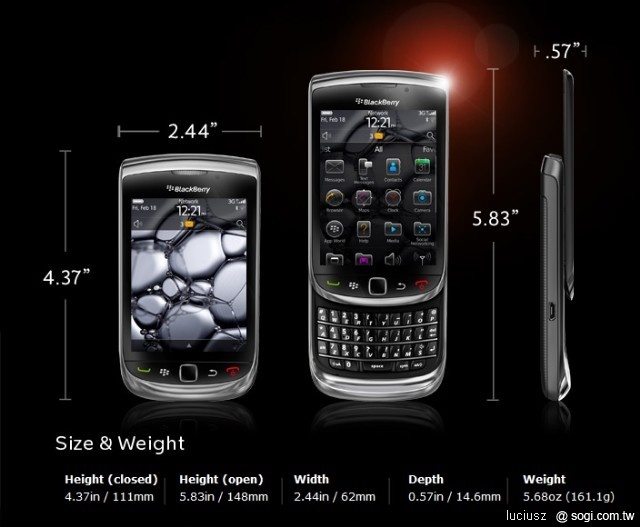 BlackBerry Torch 9800搭載全新OS 6登場 BlackBerry Torch 9800搭載全新OS 6登場