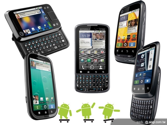 MOTO搶攻市場 再推五款Android新機 MOTO搶攻市場 再推五款Android新機