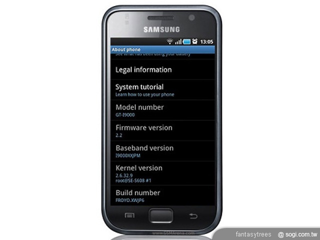 SAMSUNG Galaxy S I9000 更新倒數 SAMSUNG Galaxy S I9000 更新倒數