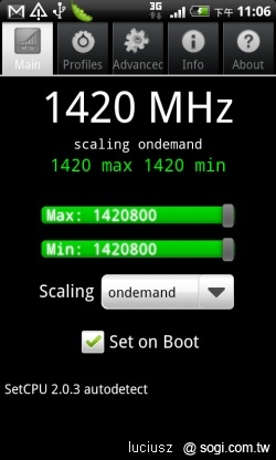 Root你的HTC Desire Z 超頻到1420MHz Root你的HTC Desire Z 超頻到1420MHz