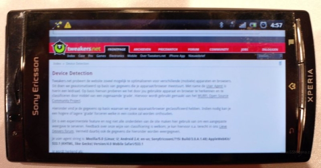 Android 2.4伴隨SE XPERIA Arc現身? Android 2.4伴隨SE XPERIA Arc現身?