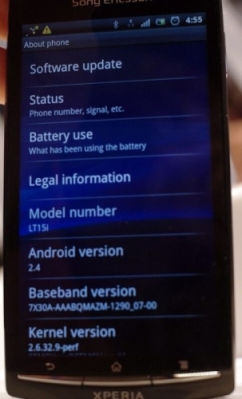 Android 2.4伴隨SE XPERIA Arc現身? Android 2.4伴隨SE XPERIA Arc現身?