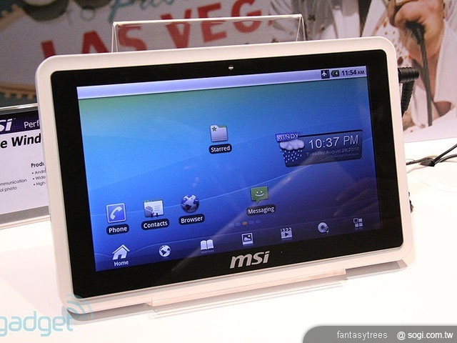 微星推WindPad 100W與100A平板搶市【CES 2011】 微星推WindPad 100W與100A平板搶市【CES 2011】