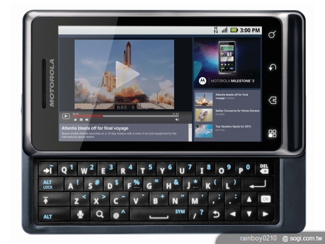 MOTO MILESTONE 2 近期將登台 MOTO MILESTONE 2 近期將登台