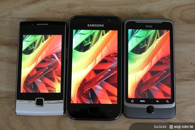 三星GALAXY S i9003 顯示效果比較短評 三星GALAXY S i9003 顯示效果比較短評