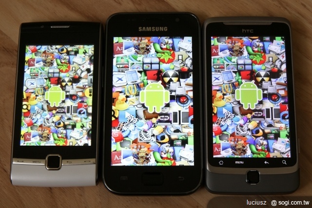 三星GALAXY S i9003 顯示效果比較短評 三星GALAXY S i9003 顯示效果比較短評