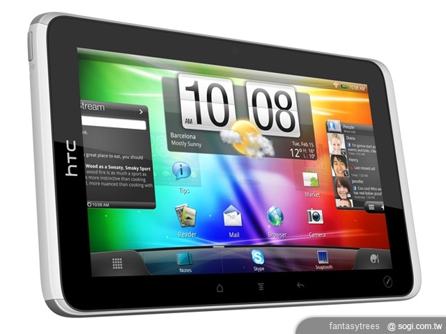 HTC Flyer平板 搭1.5GHz處理器7吋現身 HTC Flyer平板 搭1.5GHz處理器7吋現身