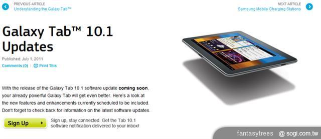 GALAXY Tab 10.1更新 將搭TouchWiz介面 GALAXY Tab 10.1更新 將搭TouchWiz介面