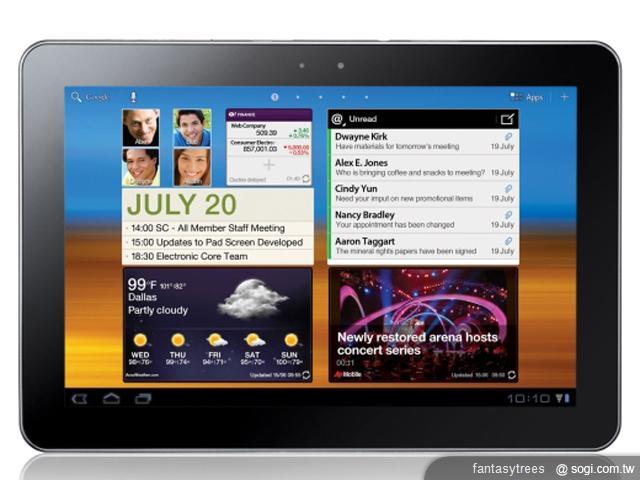 GALAXY Tab 10.1更新 將搭TouchWiz介面 GALAXY Tab 10.1更新 將搭TouchWiz介面