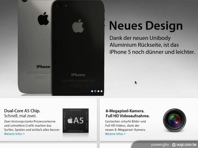 iPhone 5官網現身 完整規格資訊全都露！？