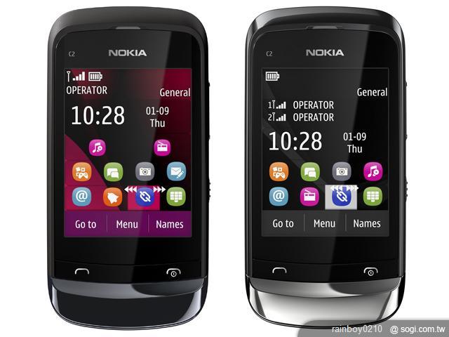 NOKIA C2-02、C2-06觸鍵雙控 在台推出 NOKIA C2-02、C2-06觸鍵雙控 在台推出