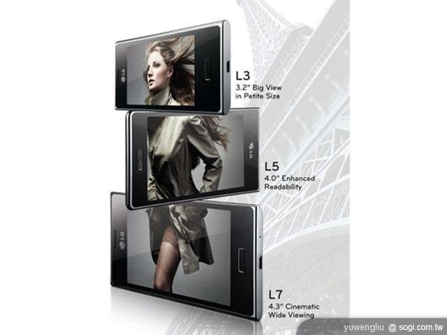 LG再推Optimus L7/L5/L3三機 火力全開!【MWC 2012】 LG再推Optimus L7/L5/L3三機 火力全開!【MWC 2012】