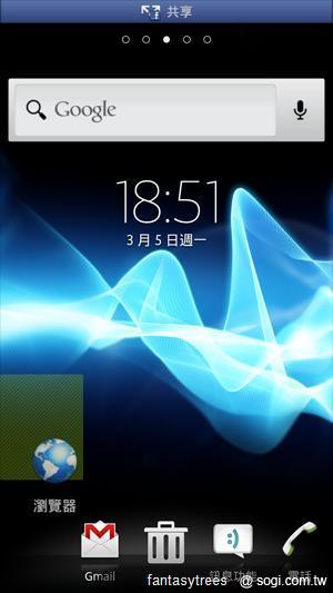 Sony XPERIA S功能解密 操作介面瞧一瞧! Sony XPERIA S功能解密 操作介面瞧一瞧!